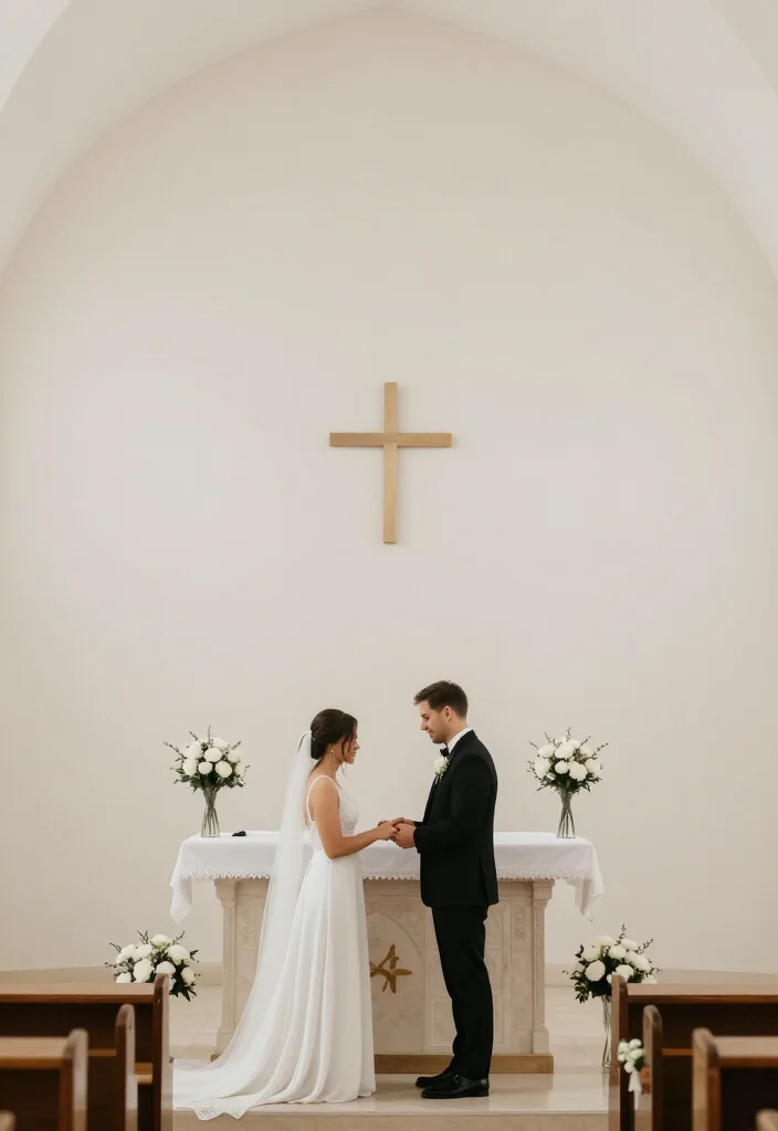 13 Elopement Wedding Ideas That Prove Less is More (You'll Love #3!) - 11. Minimalist Chapel Ceremony 1